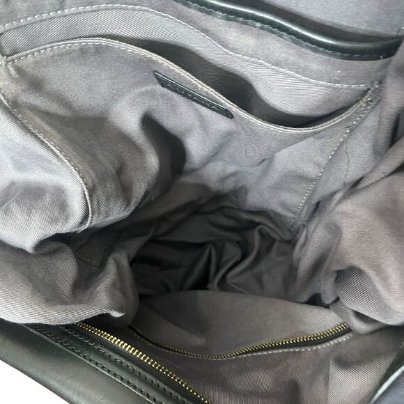 Cuyana Le Sud Weekender Bag Large Navy Canvas Black Leather Travel Tote - Picture 13 of 16